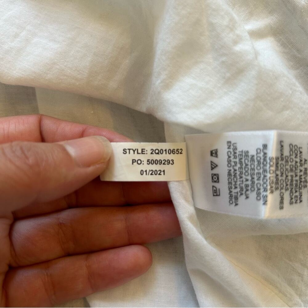 Vineyard Vines Jet Stripe 100% Linen Tiered Dress White Striped XS - Picture 8 of 14